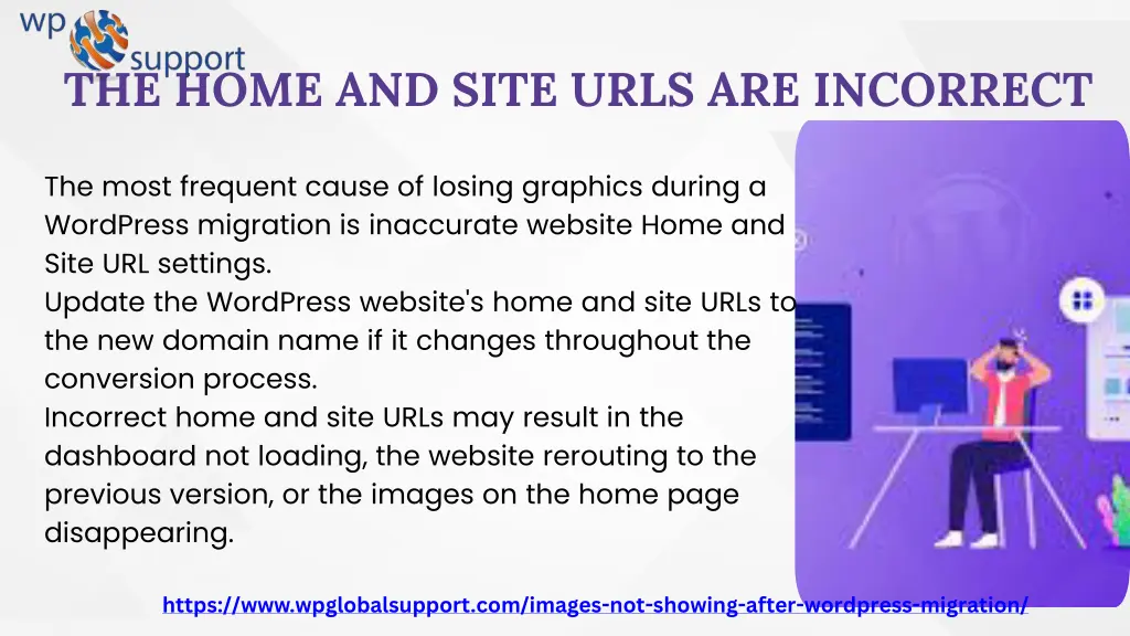the home and site urls are incorrect