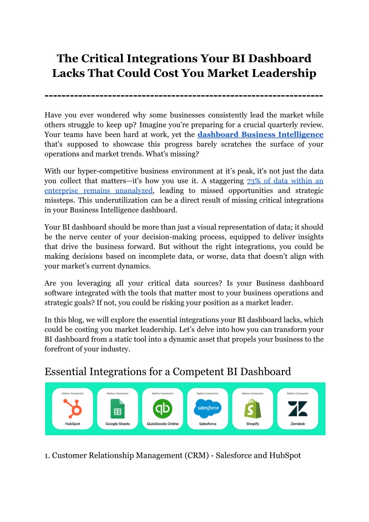 the critical integrations your bi dashboard lacks