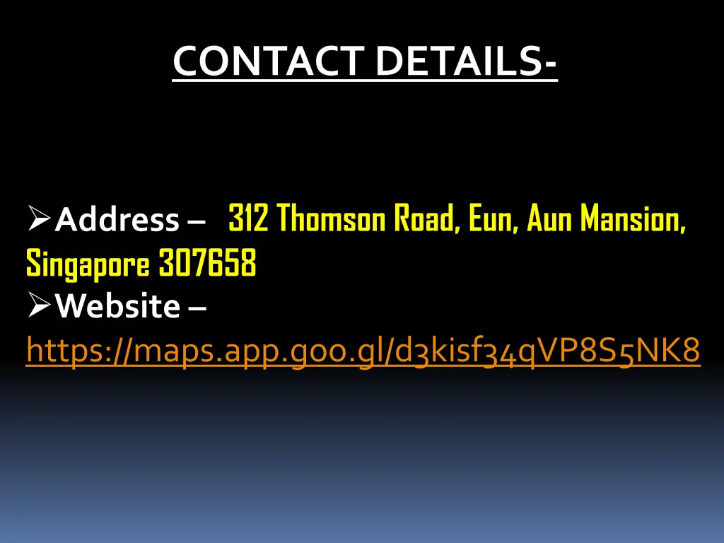 contact details