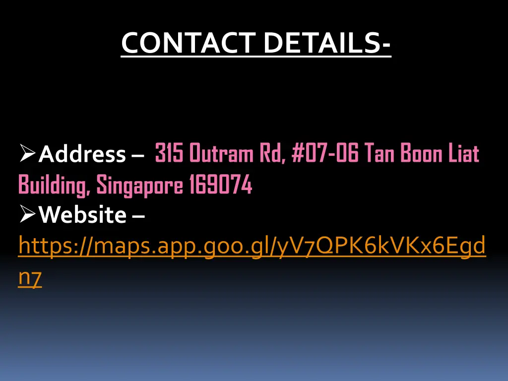 contact details