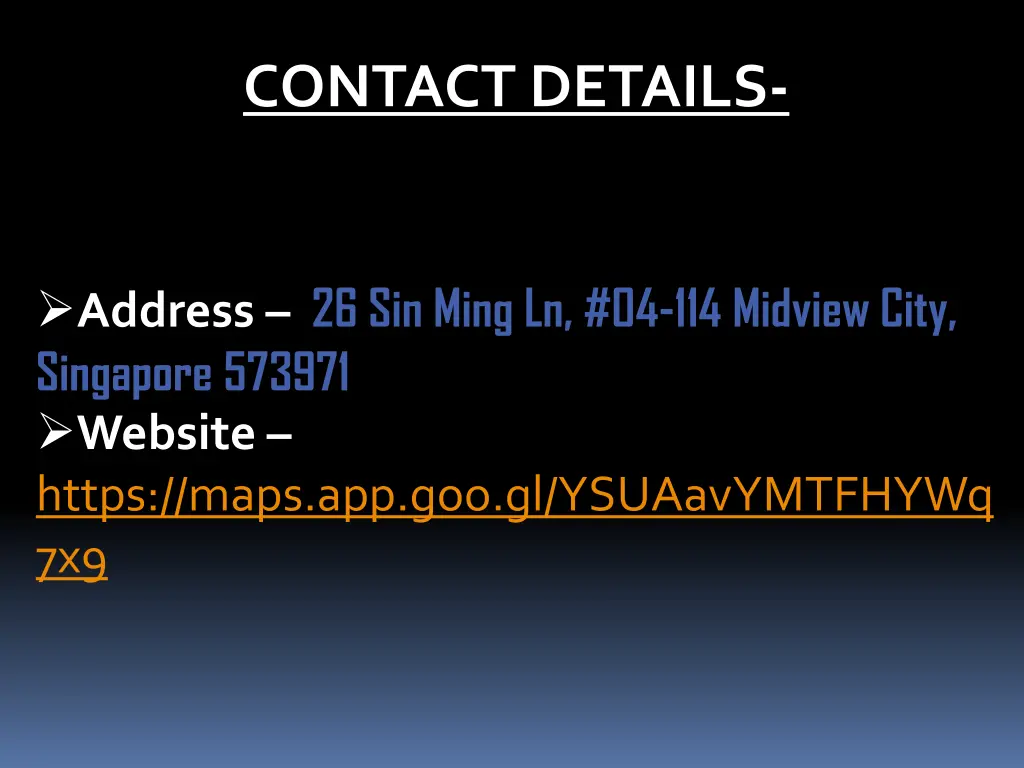 contact details