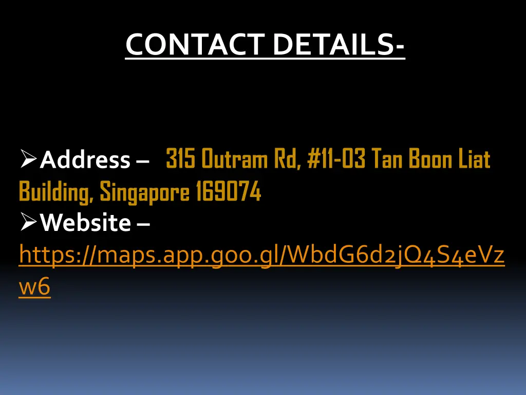 contact details