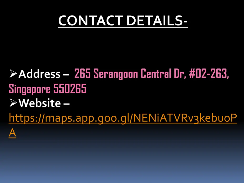 contact details