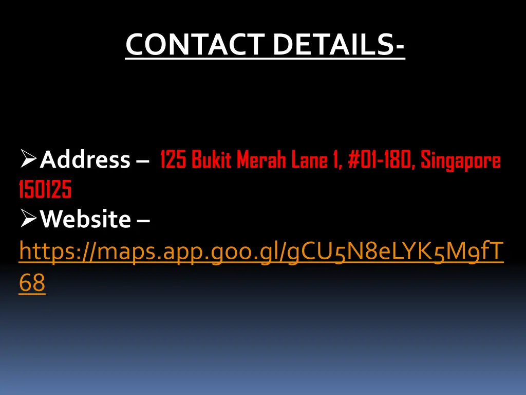 contact details