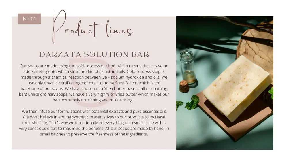 no 01 product lines darzata solution bar