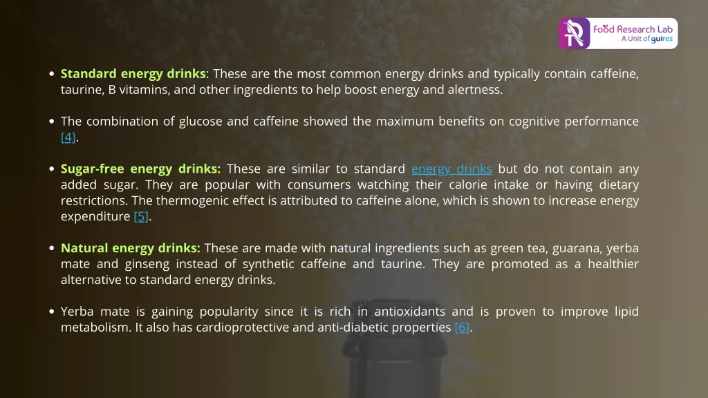 standard energy drinks these are the most common