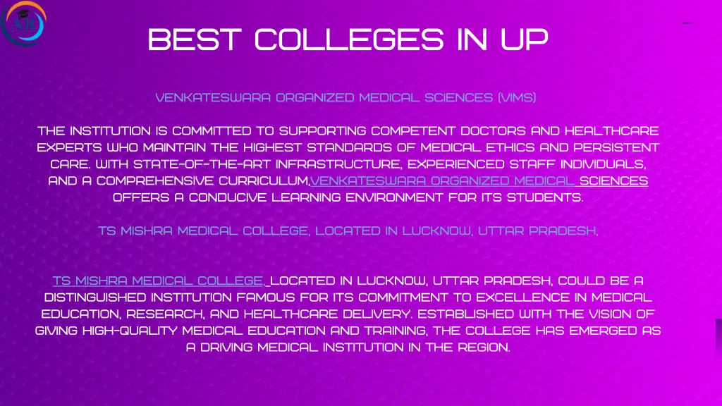 best colleges in up