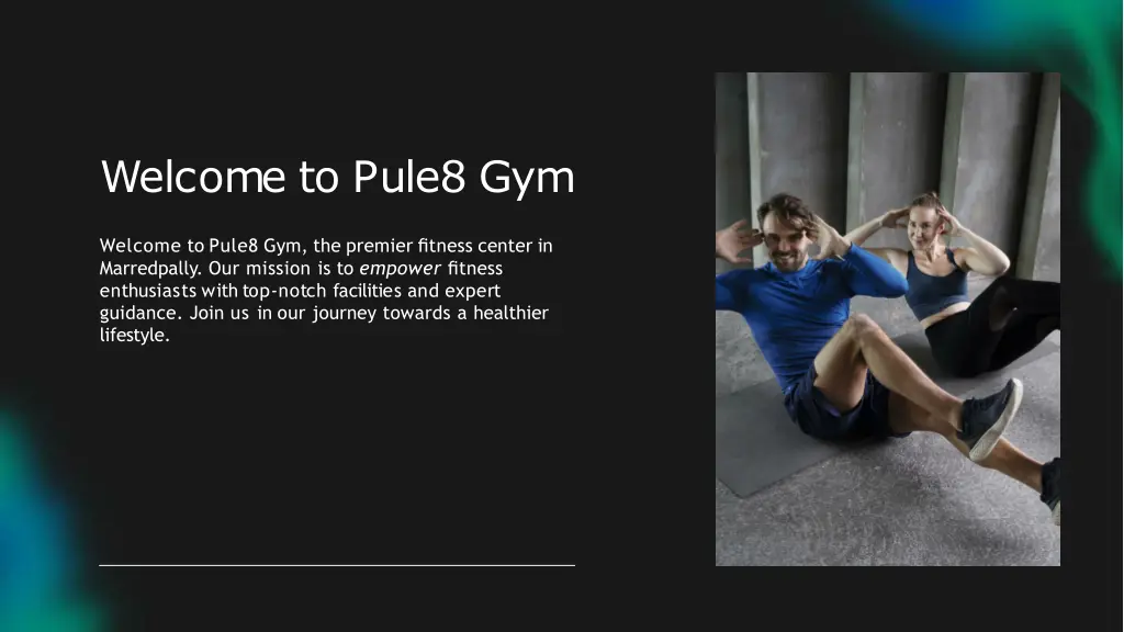 welcome to pule8 gym