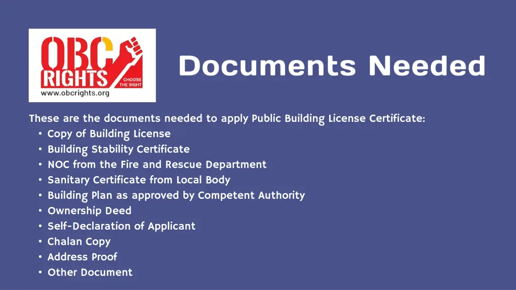 these are the documents needed to apply public