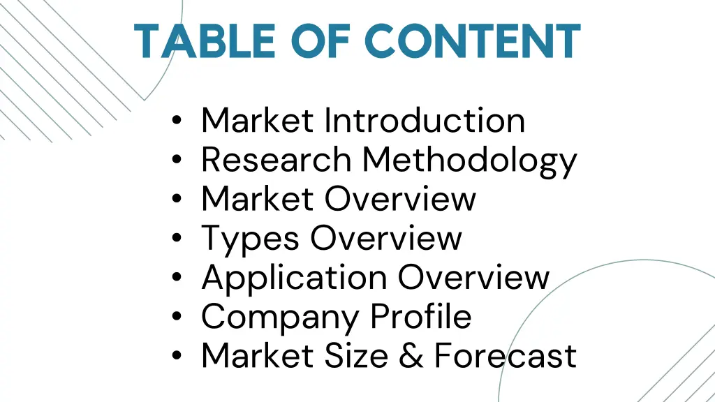 table of content