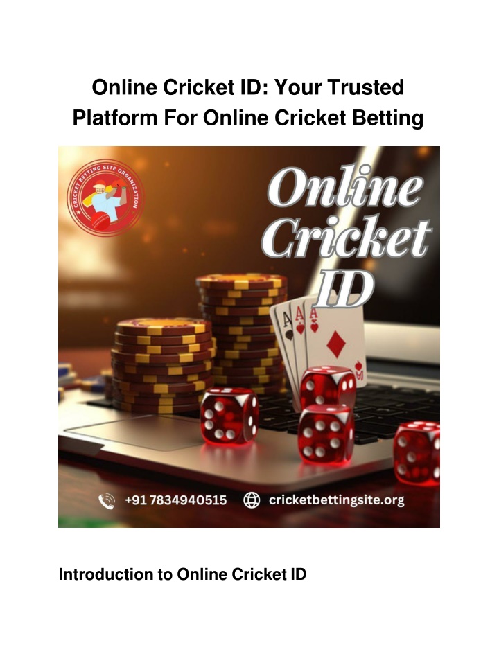 online cricket id your trusted platform