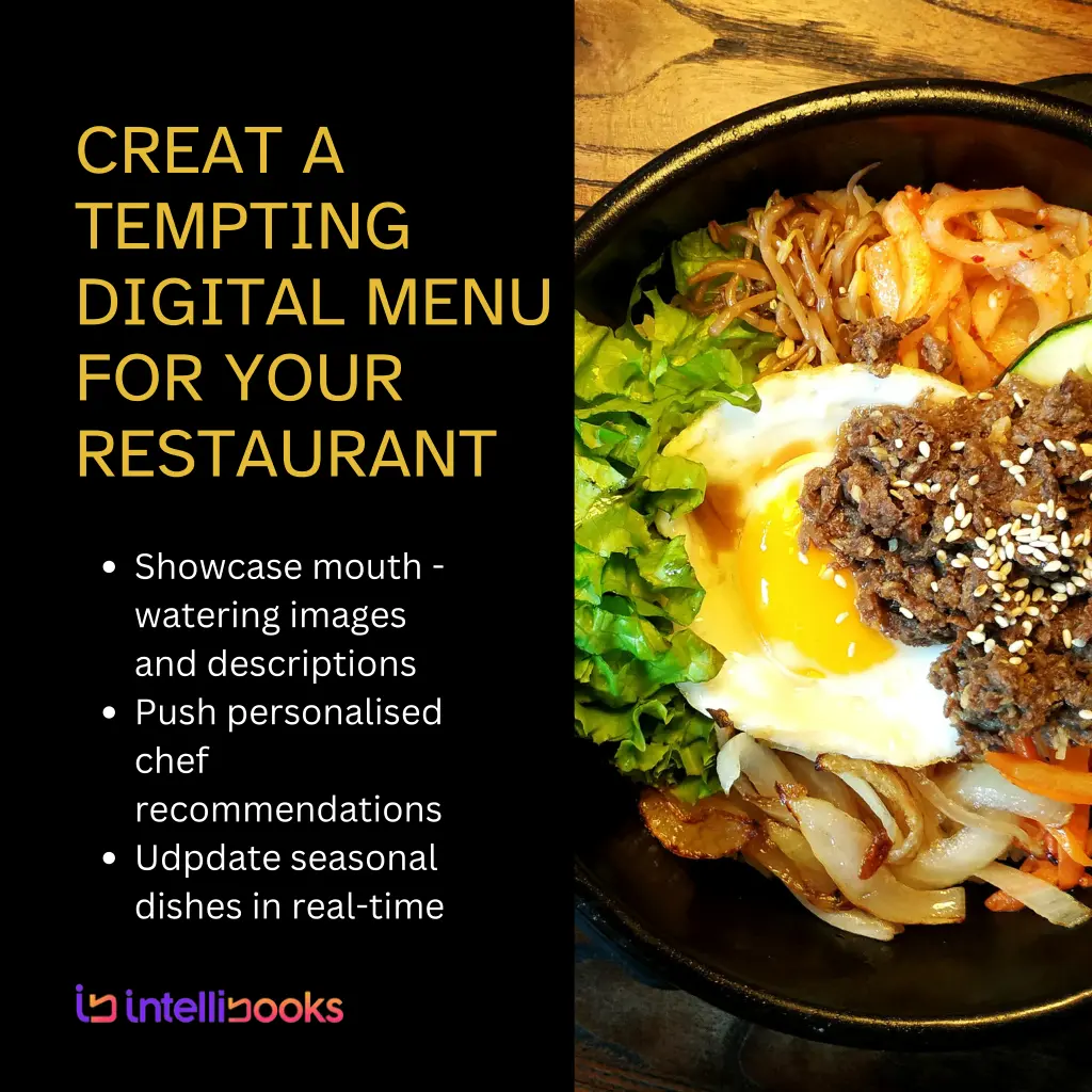 creat a tempting digital menu for your restaurant