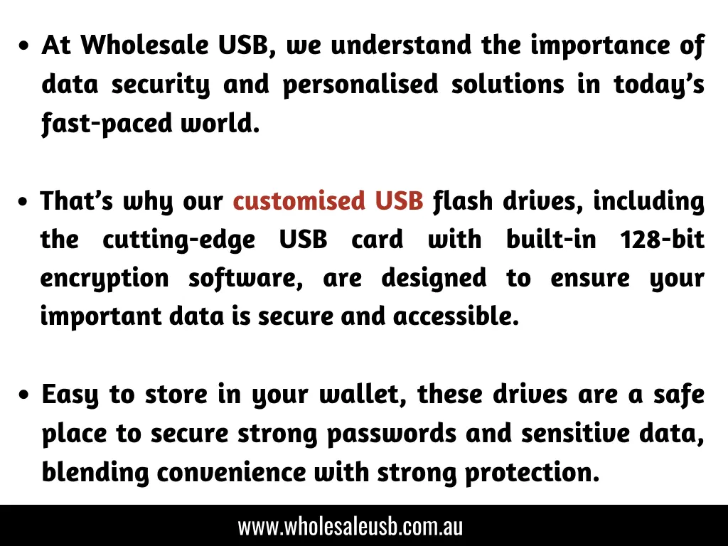 at wholesale usb we understand the importance
