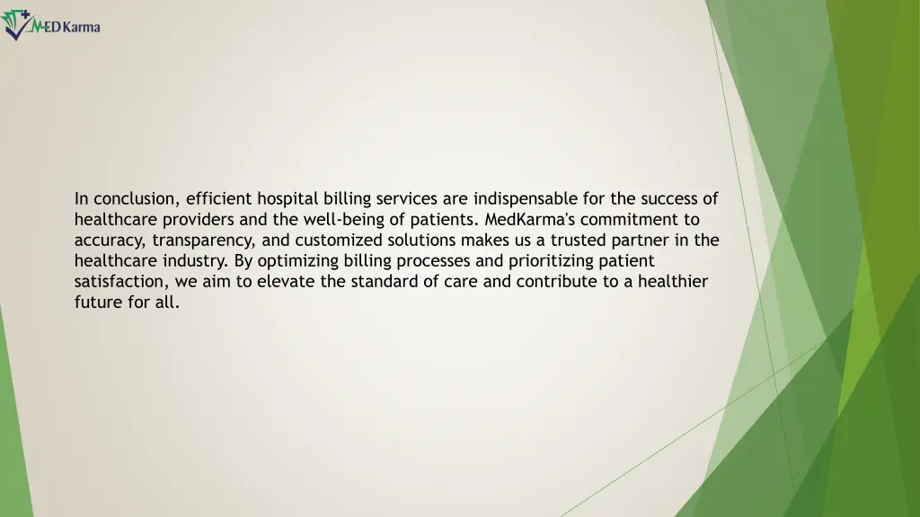 in conclusion efficient hospital billing services