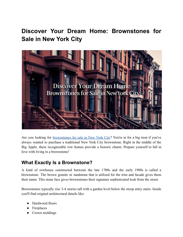 discover your dream home brownstones for sale