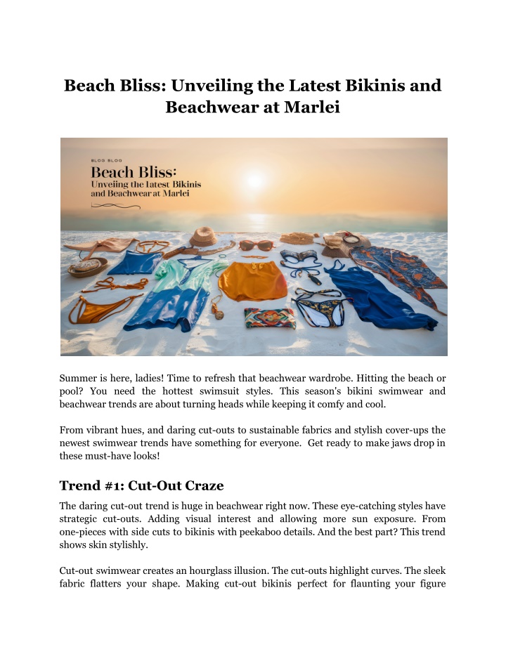 beach bliss unveiling the latest bikinis