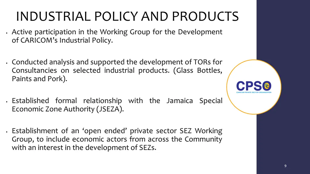 industrial policy and products