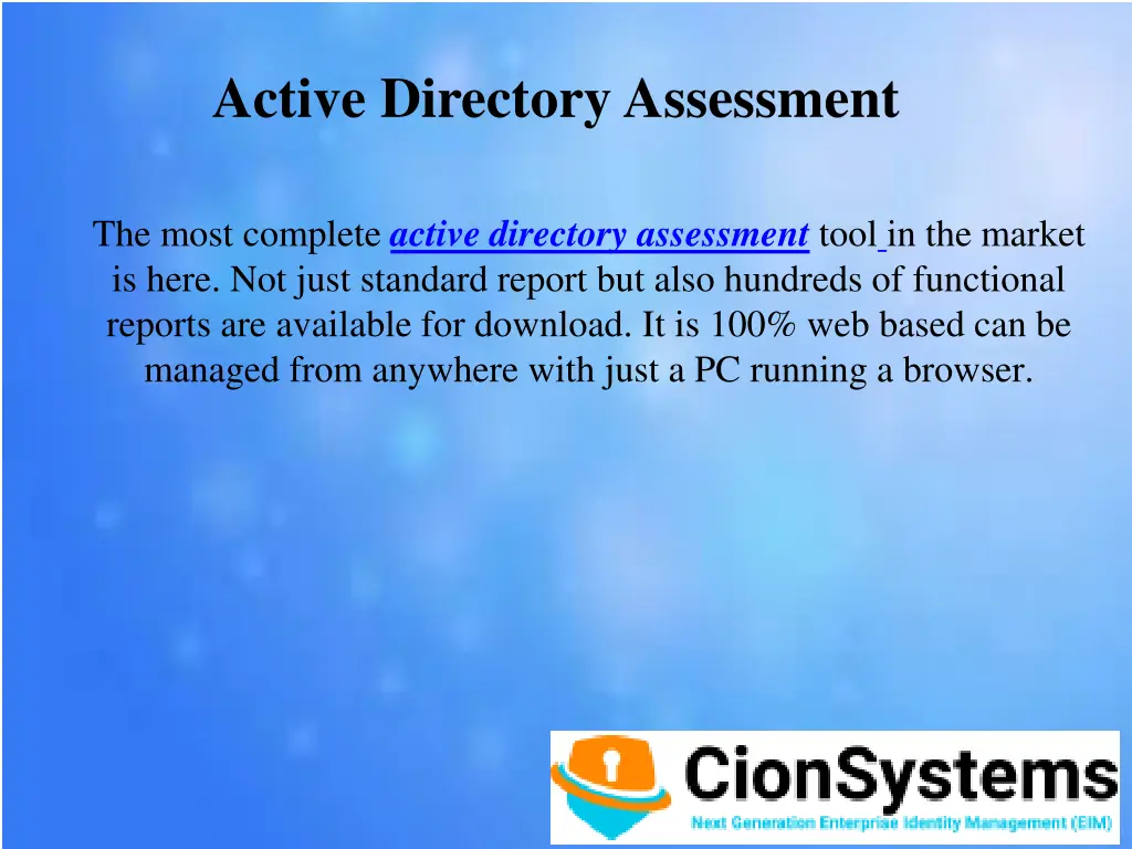 active directory assessment