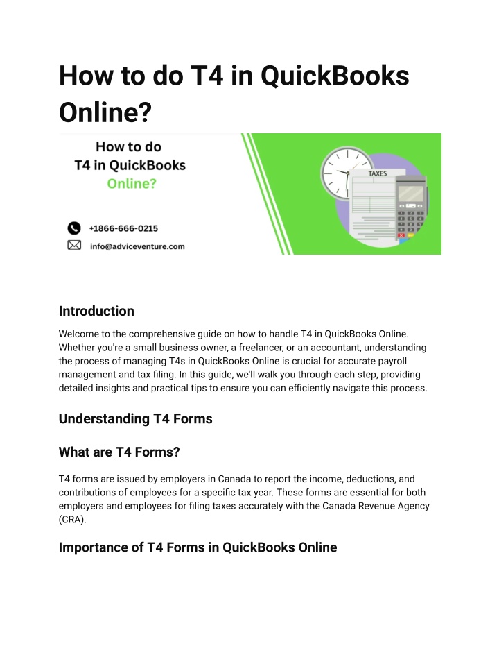 how to do t4 in quickbooks online