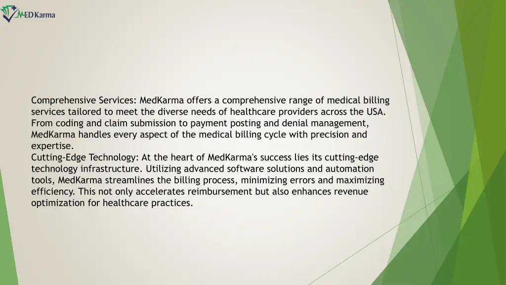 comprehensive services medkarma offers