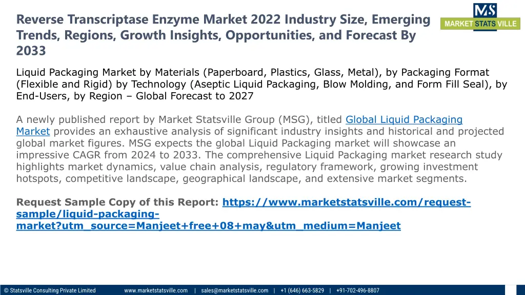 reverse transcriptase enzyme market 2022 industry