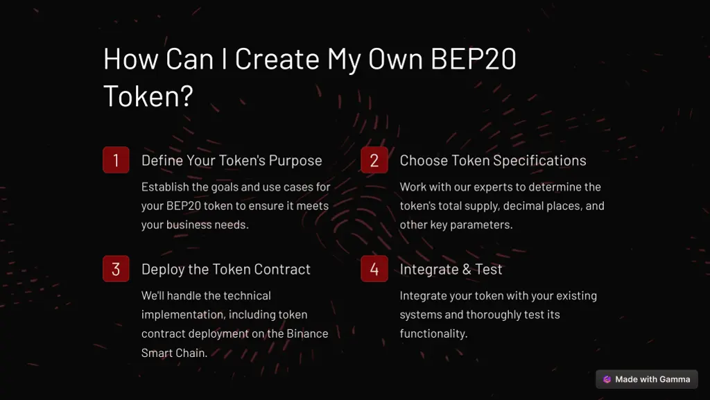 how can i create my own bep20 token