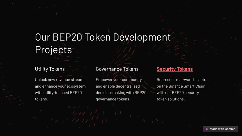 our bep20 token development projects