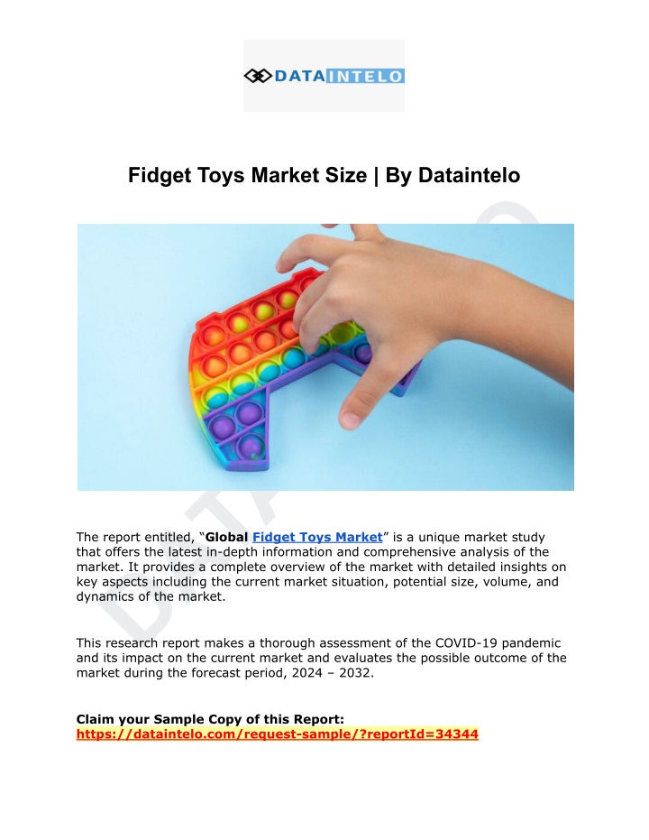fidget toys market size by dataintelo