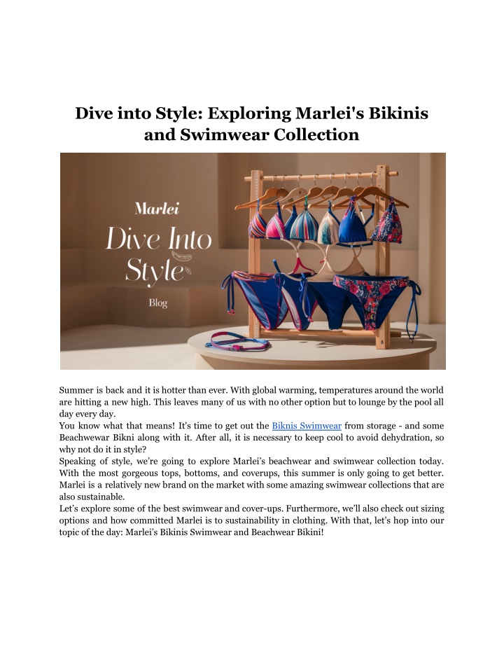 dive into style exploring marlei s bikinis