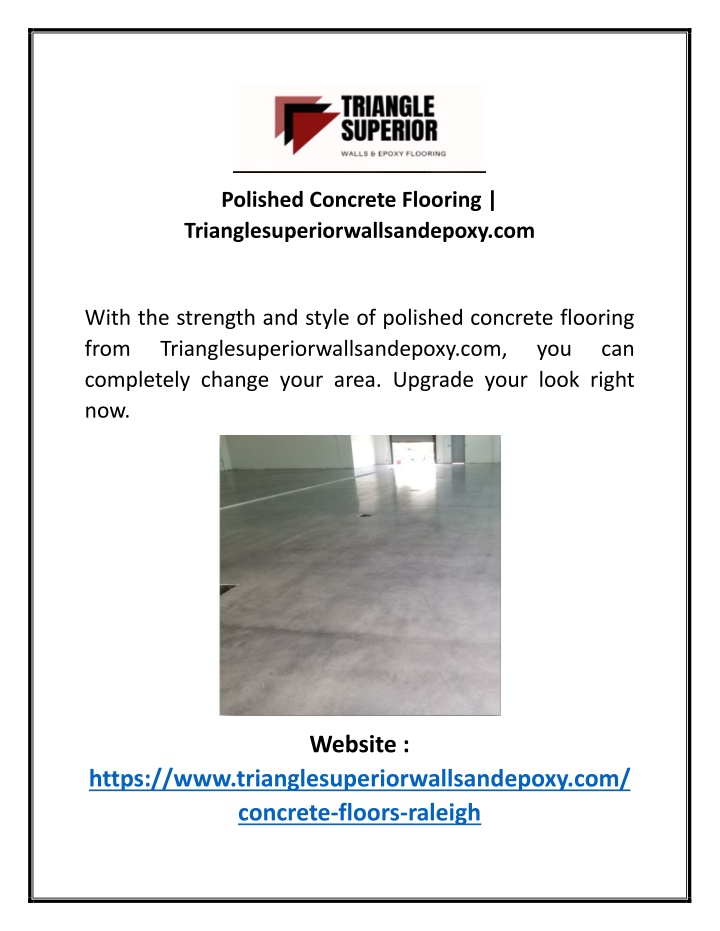 polished concrete flooring