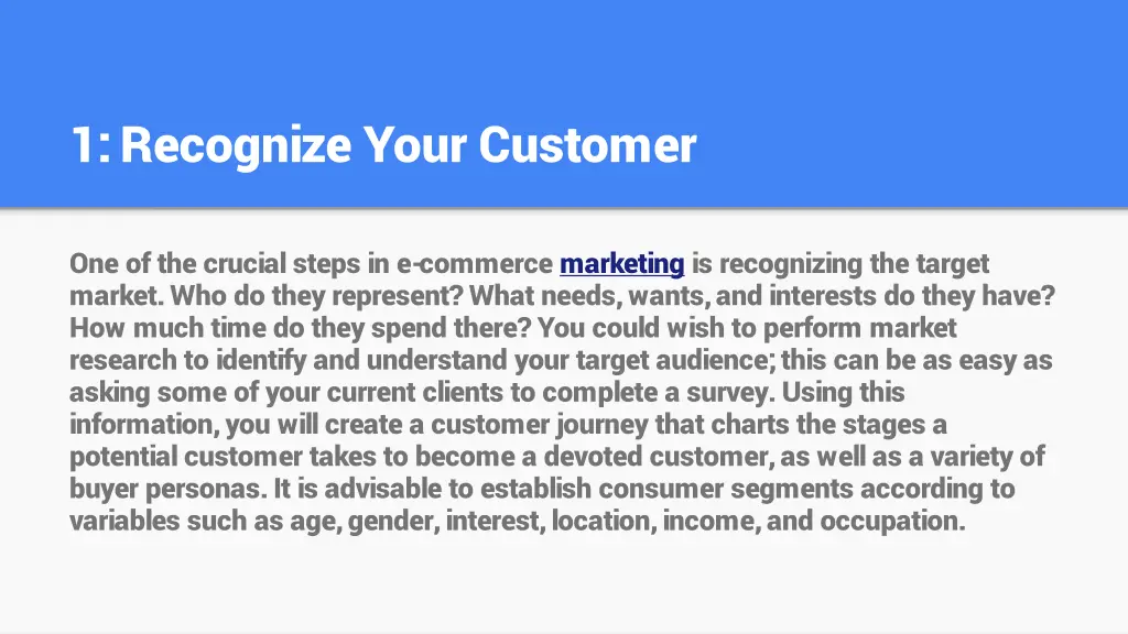 1 recognize your customer