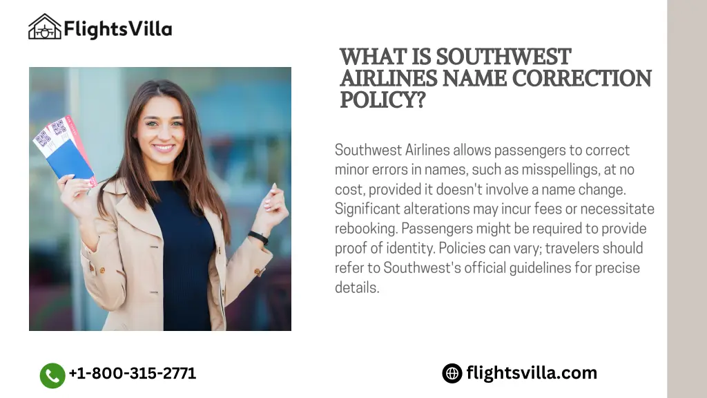 what is southwest airlines name correction policy