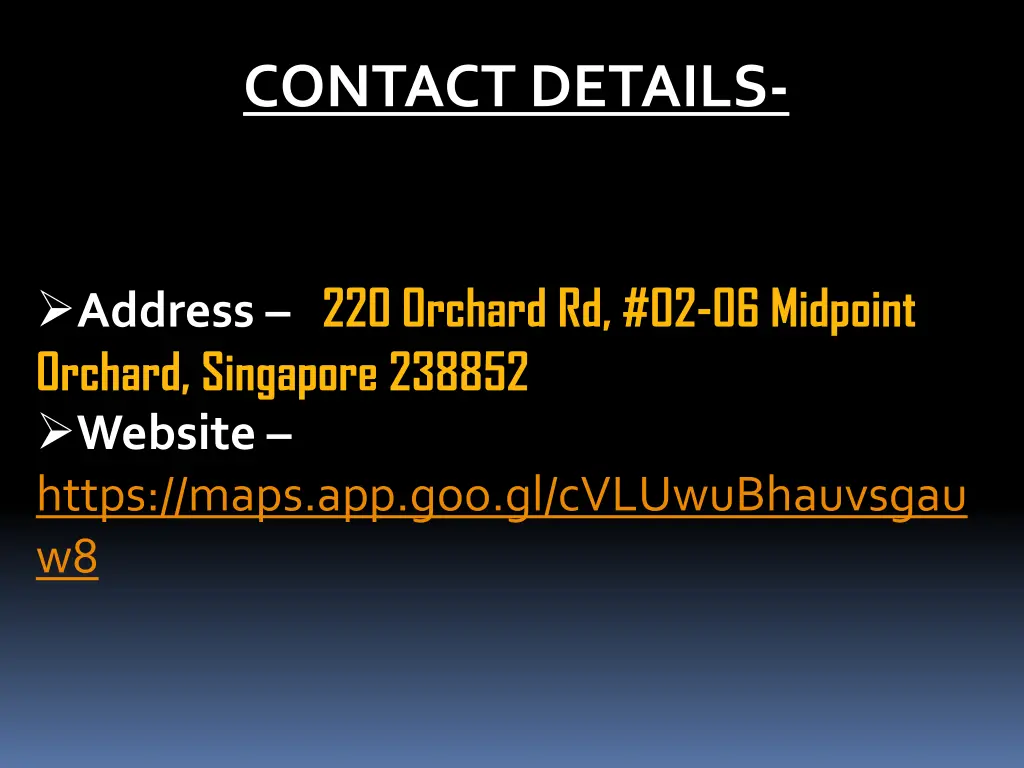 contact details