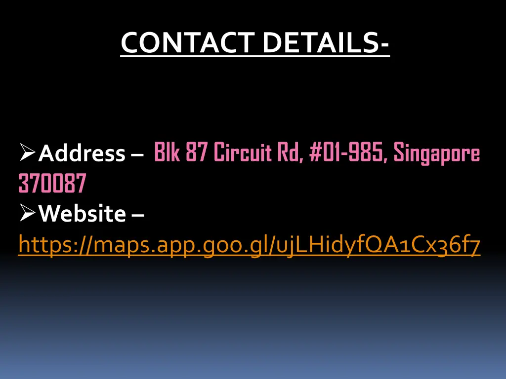 contact details