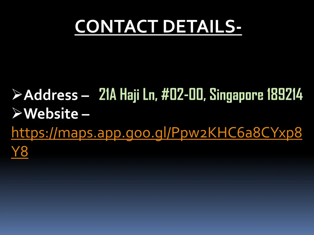 contact details