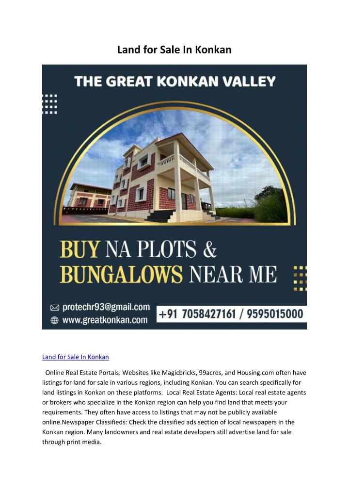 land for sale in konkan