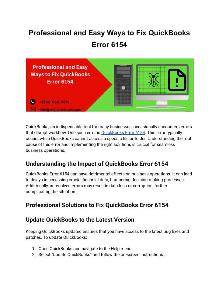 professional and easy ways to fix quickbooks