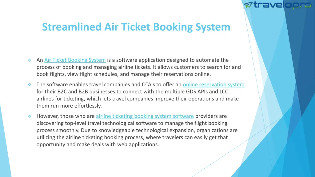 streamlined air ticket booking system