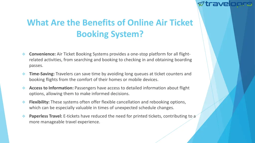 what are the benefits of online air ticket