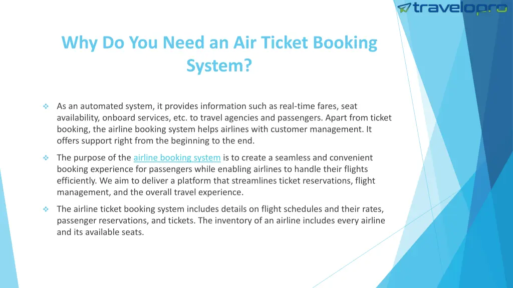 why do you need an air ticket booking system