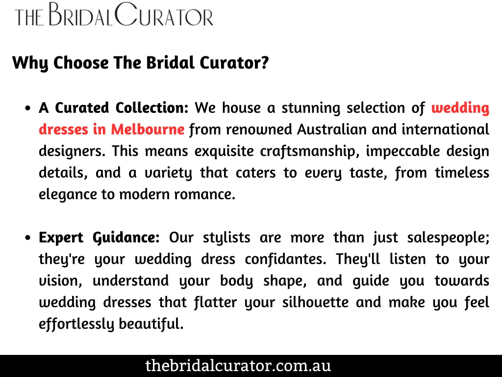 why choose the bridal curator