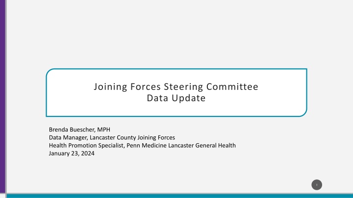 joining forces steering committee data update