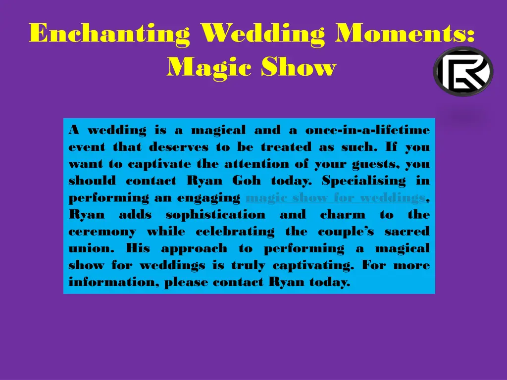 enchanting wedding moments magic show 3