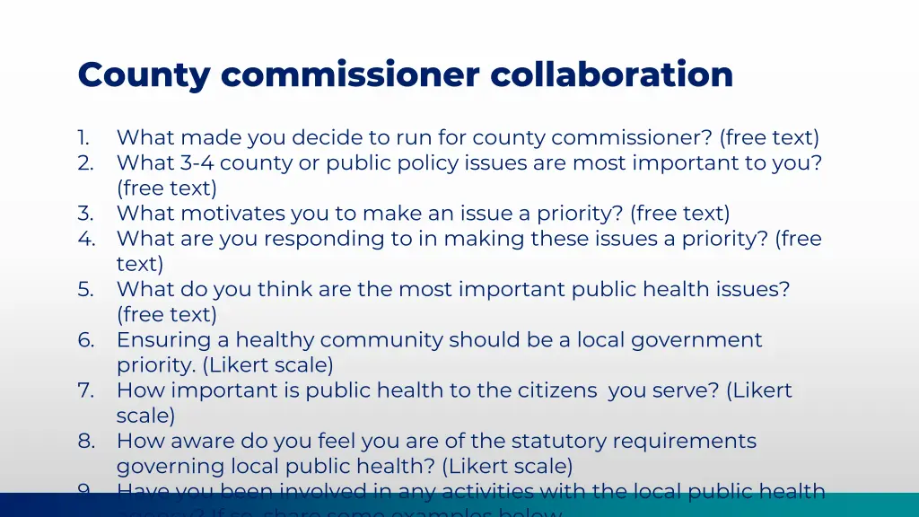 county commissioner collaboration