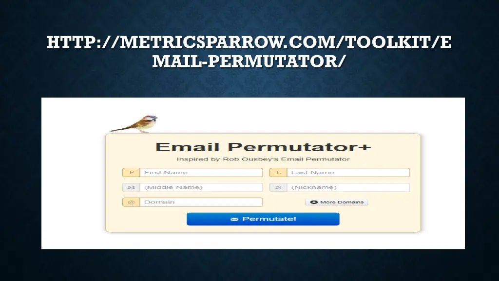 http metricsparrow com toolkit e mail permutator