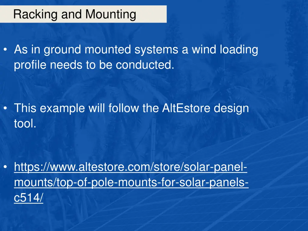 racking and mounting 11