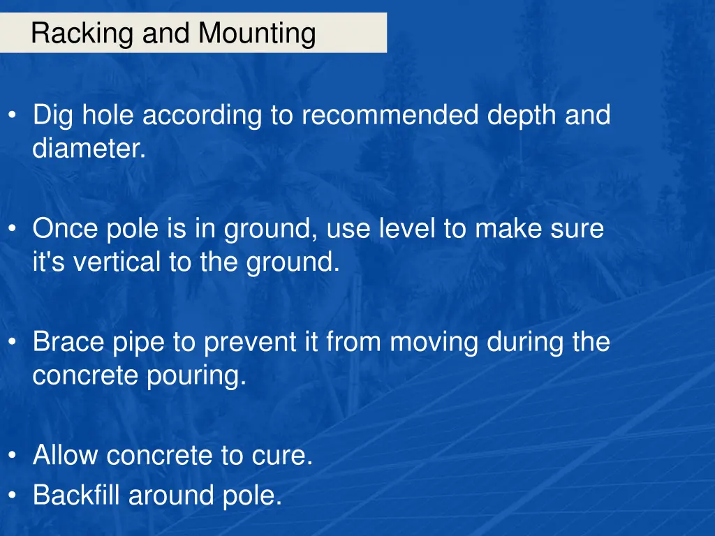 racking and mounting 17