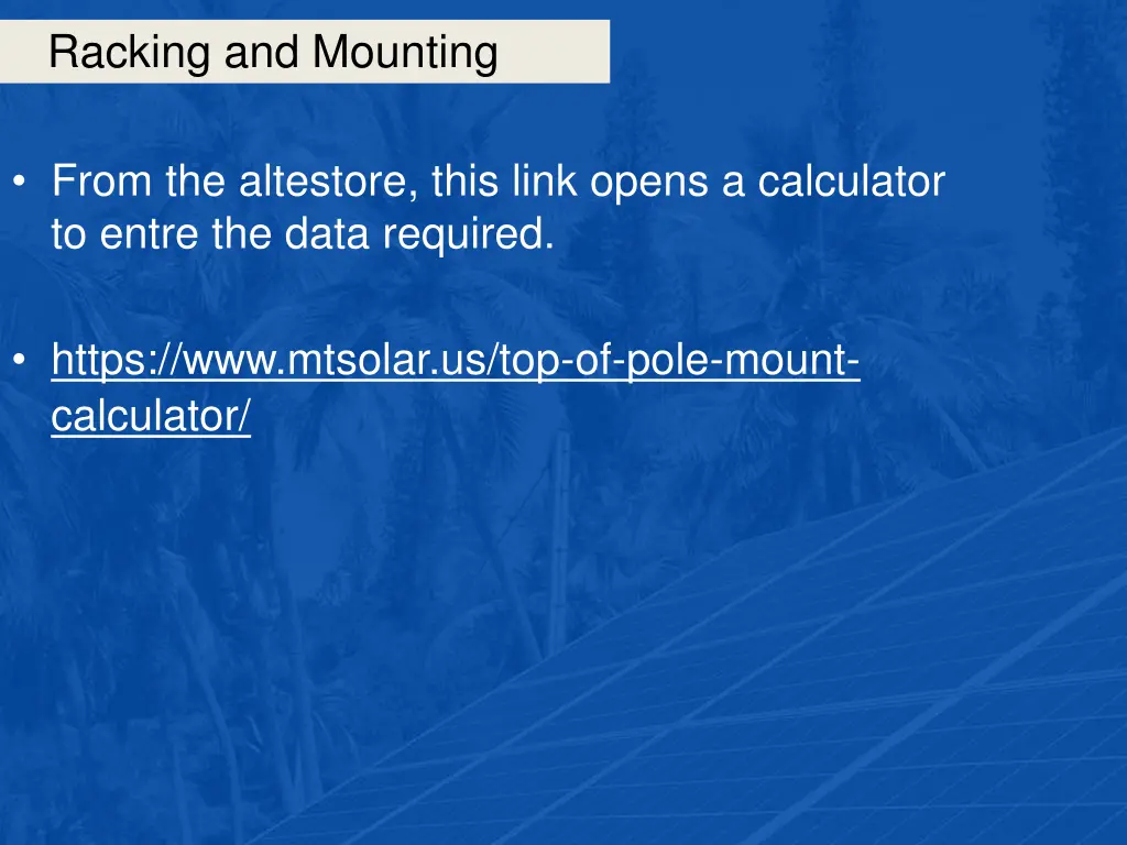 racking and mounting 18