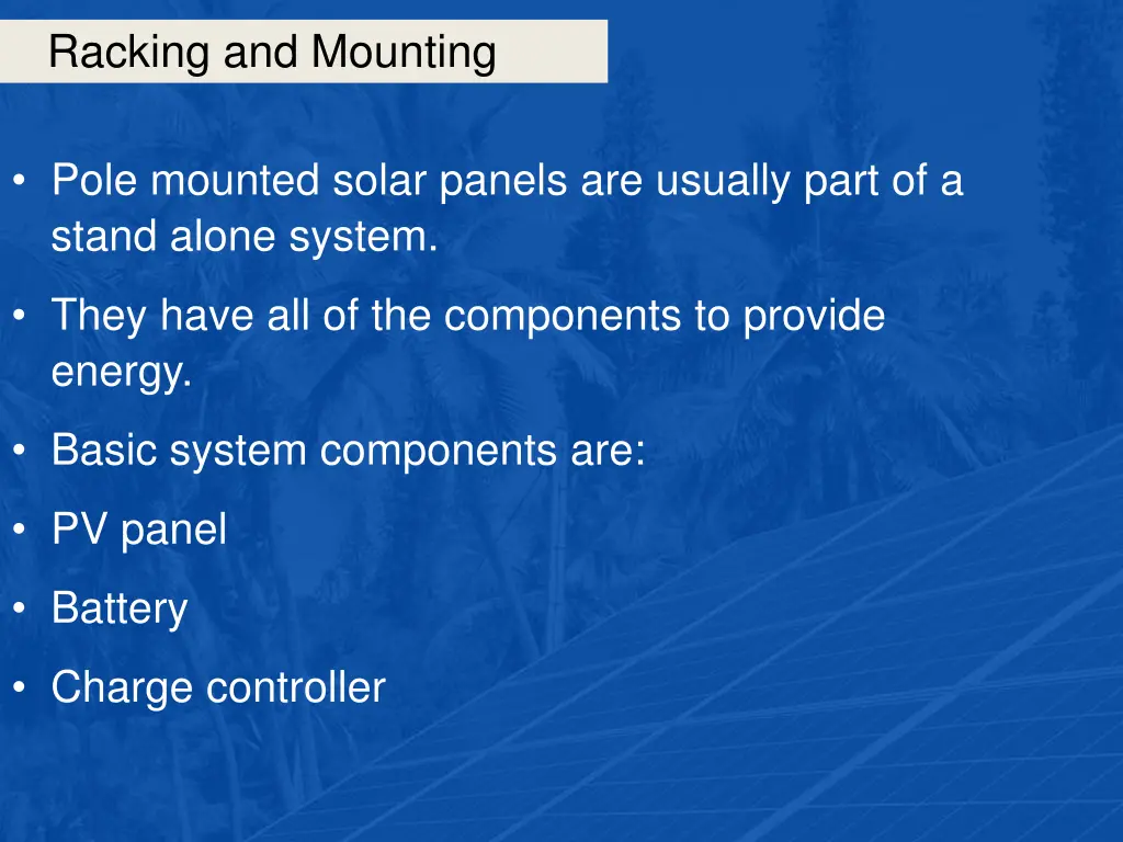 racking and mounting 31