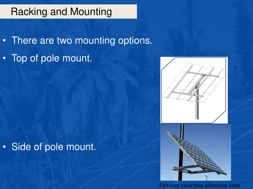 racking and mounting 8